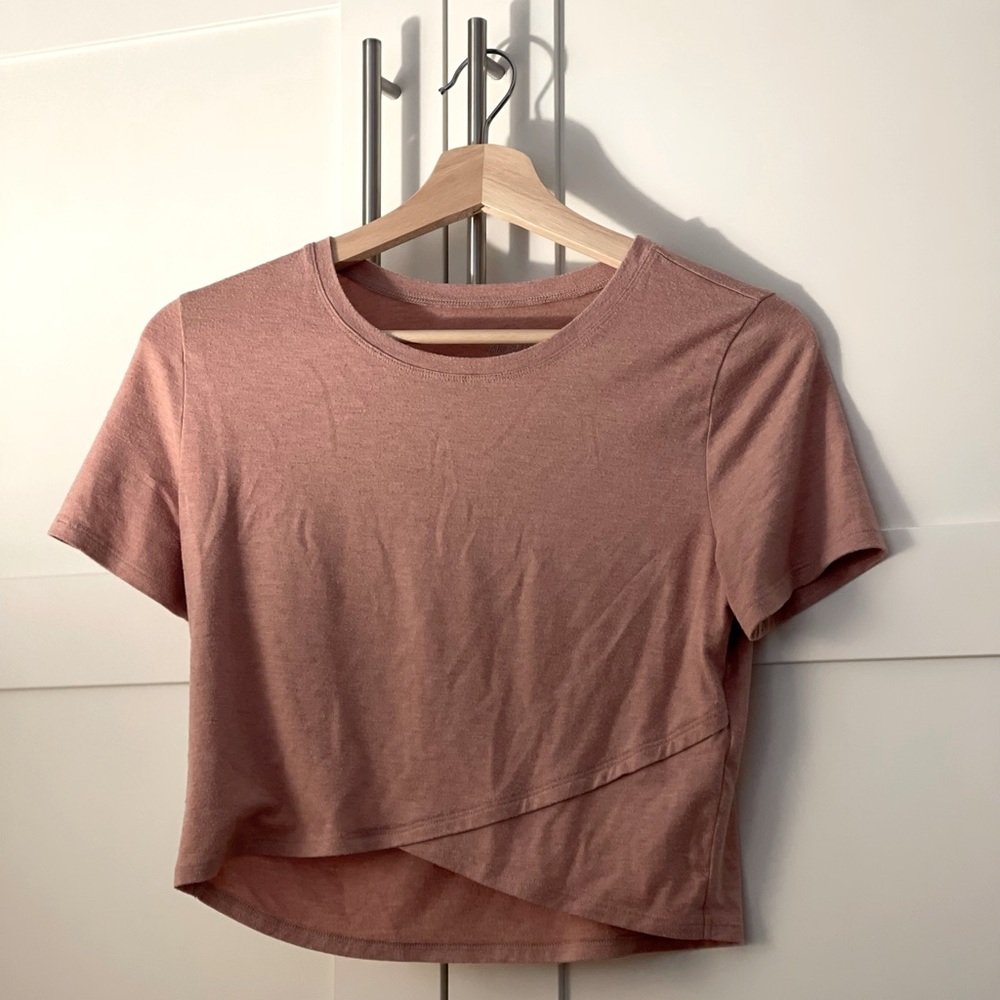 Pink crisscross crop top